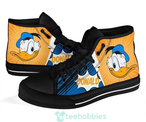 donald duck sneakers high top shoes fan gift 4 bssgz 600x500px Donald Duck Sneakers High Top Shoes Fan Gift