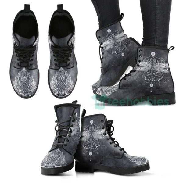 dragonfly lotus handcrafted leather boots fashion shoes 1 feY5c 600x600px Dragonfly Lotus Handcrafted Leather Boots Fashion Shoes