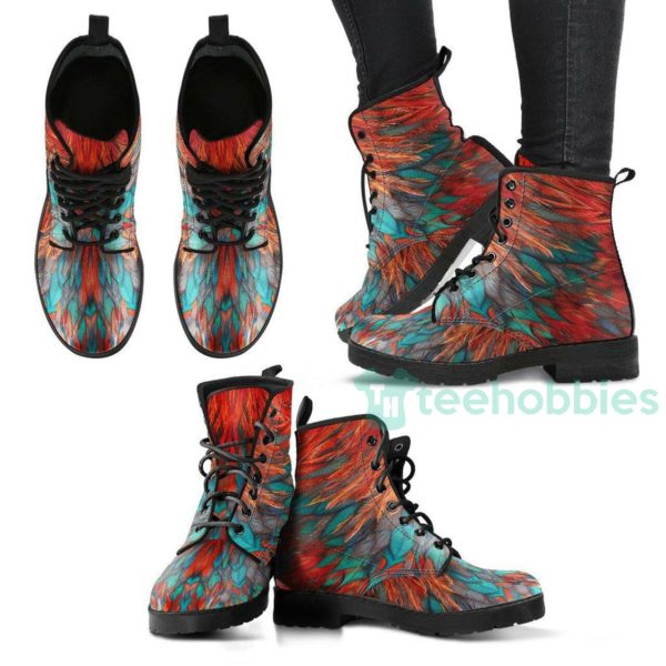 flame feathers leather boots shoes 1 PnZzM 600x600px Flame Feathers Leather Boots Shoes