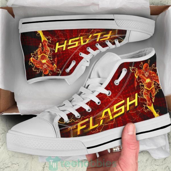 flash sneakers super heroes high top shoes fan gift 2 AJkwA 600x600px Flash Sneakers Super Heroes High Top Shoes Fan Gift