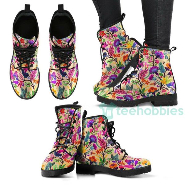 floral leather boots shoes 1 uZ35v 600x600px Floral Leather Boots Shoes
