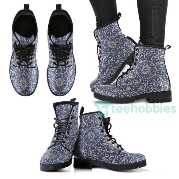 floral mandala leather boots shoes 1 YfVuy 600x600px Floral Mandala Leather Boots Shoes