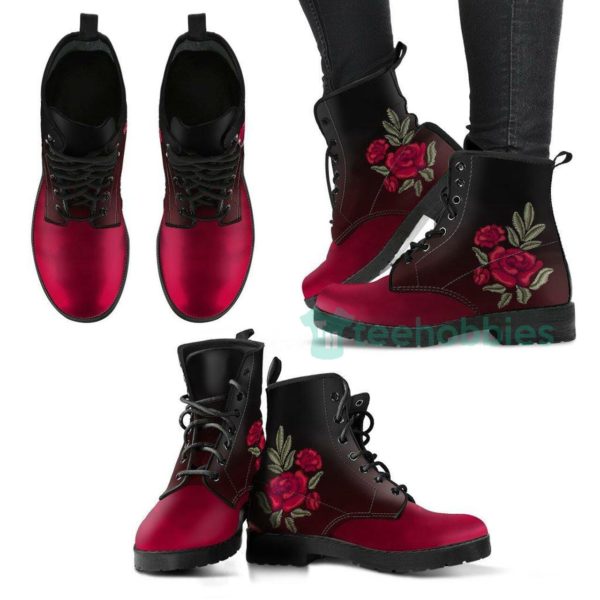 forbidden rose ombre leather boots shoes 1 IB9Ss 600x600px Forbidden Rose Ombre Leather Boots Shoes