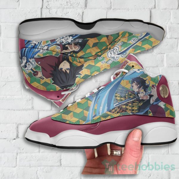giyuu tomioka custom kny anime air jordan 13 shoes 3 Js4K2 600x600px Giyuu Tomioka Custom KNY Anime Air Jordan 13 Shoes