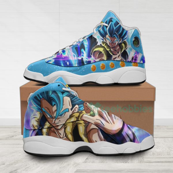 gogeta blue custom dragon ball anime air jordan 13 shoes 1 59Csl 600x600px Gogeta Blue Custom Dragon Ball Anime Air Jordan 13 Shoes