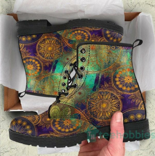 gold bohemian handcrafted leather boots shoes 1 HuVi7 600x603px Gold Bohemian Handcrafted Leather Boots Shoes