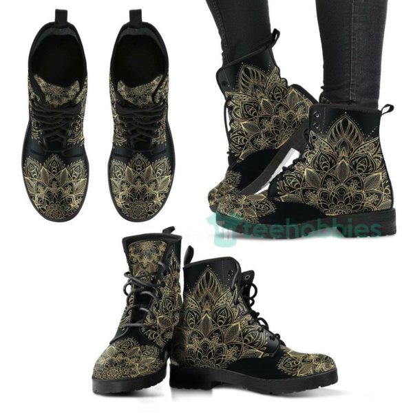gold lotus leather boots shoes 1 oUUnF 600x600px Gold Lotus Leather Boots Shoes
