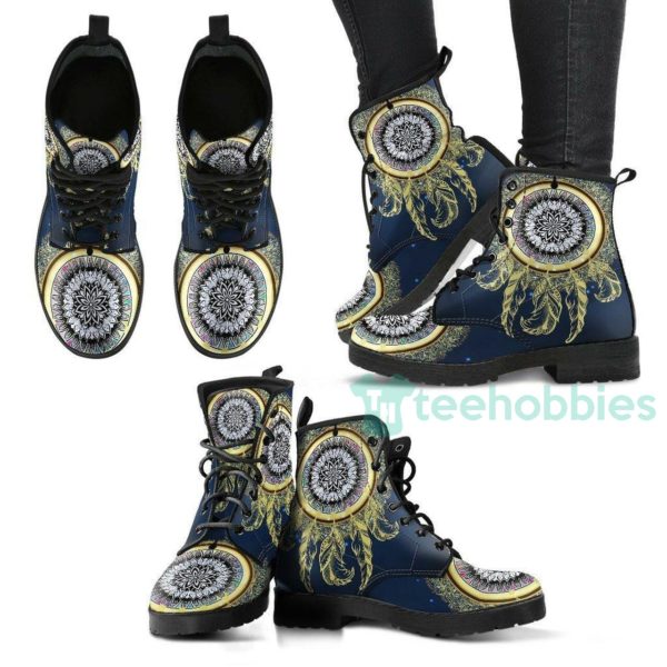 golden dreamcatcher leather boots shoes 1 zEvRA 600x600px Golden Dreamcatcher Leather Boots Shoes