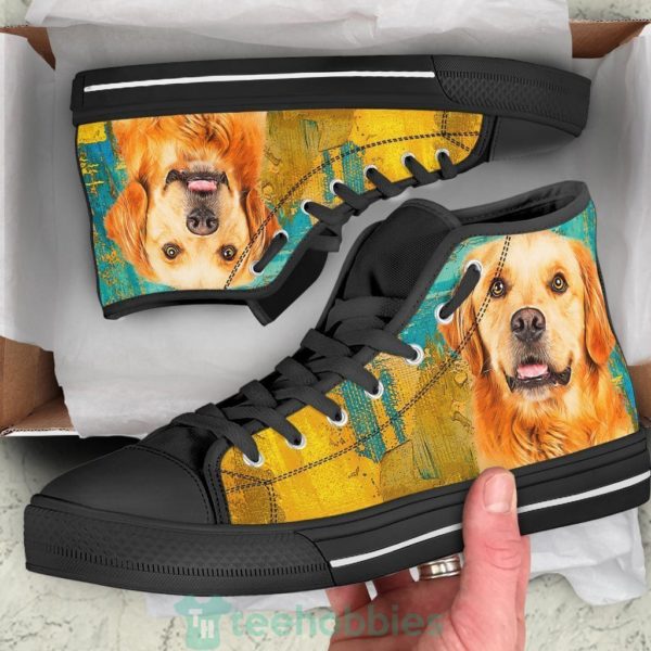 golden retriever dog sneakers colorful high top shoes 1 IaQXB 600x600px Golden Retriever Dog Sneakers Colorful High Top Shoes
