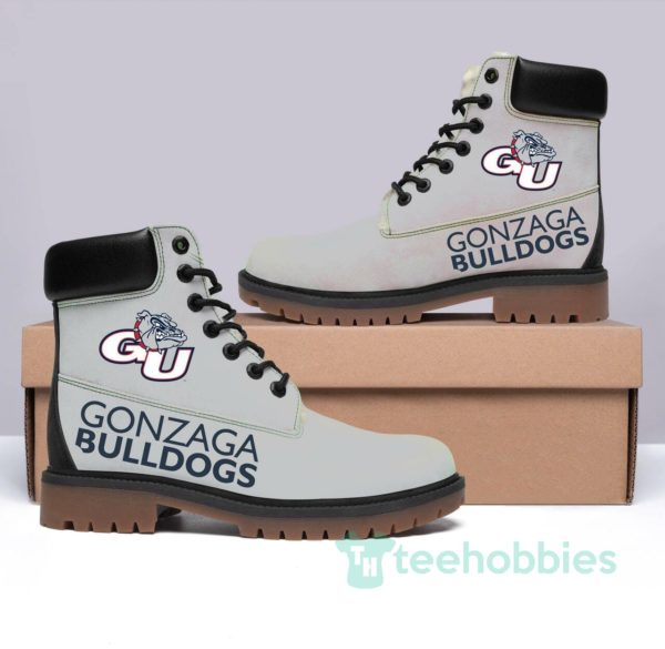 gonzaga bulldogs football leather boots men women shoes 1 uRuNp 600x585px Gonzaga Bulldogs Football Leather Boots Men Women Shoes
