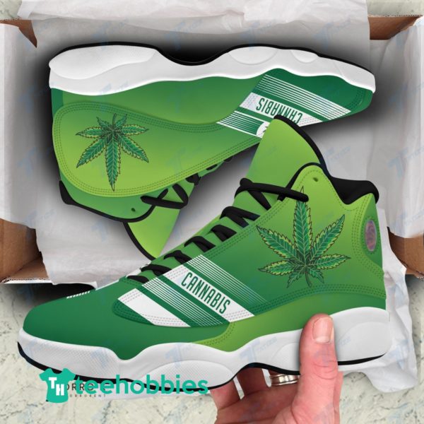 green cannabis weed air jordan 13 sneaker shoes 1 xKFV1 600x600px Green Cannabis Weed Air Jordan 13 Sneaker Shoes