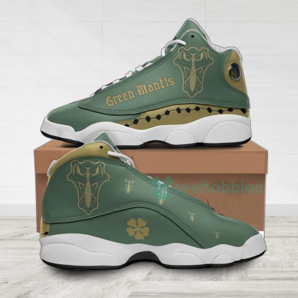green mantis custom black clover anime air jordan 13 shoes 1 tFBTW 600x600px Green Mantis Custom Black Clover Anime Air Jordan 13 Shoes