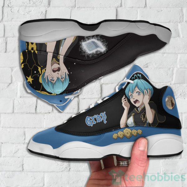 grey custom black clover anime air jordan 13 shoes 3 VRjSJ 600x600px Grey Custom Black Clover Anime Air Jordan 13 Shoes