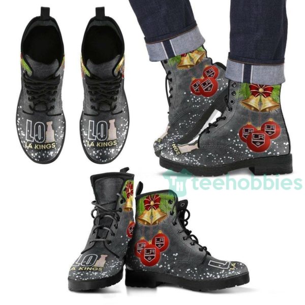 grey los angeles kings leather boots shoes 1 mf1Cr 600x600px Grey Los Angeles Kings Leather Boots Shoes