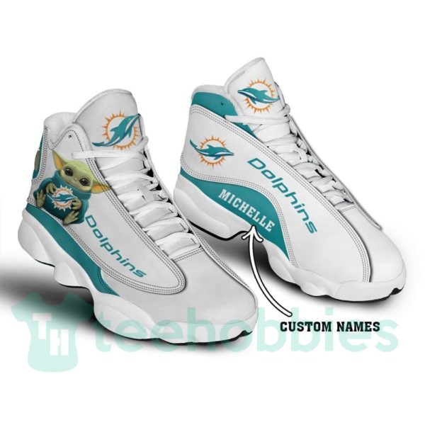 grogu baby yoda miami dolphins custom name air jordan 13 unisex shoes 2 gDAgI 600x600px Grogu Baby Yoda Miami Dolphins Custom Name Air Jordan 13 Unisex Shoes