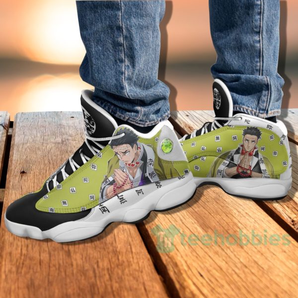 gyomei himejima custom kny anime air jordan 13 shoes 4 IrKaw 600x600px Gyomei Himejima Custom KNY Anime Air Jordan 13 Shoes