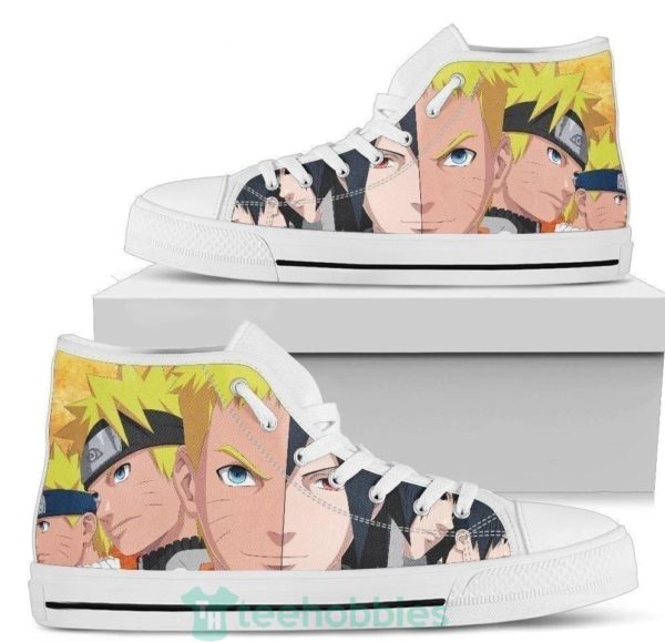 half naruto half sasuke high top shoes fan gift 1 eTOYd 600x579px Half Naruto Half Sasuke High Top Shoes Fan Gift