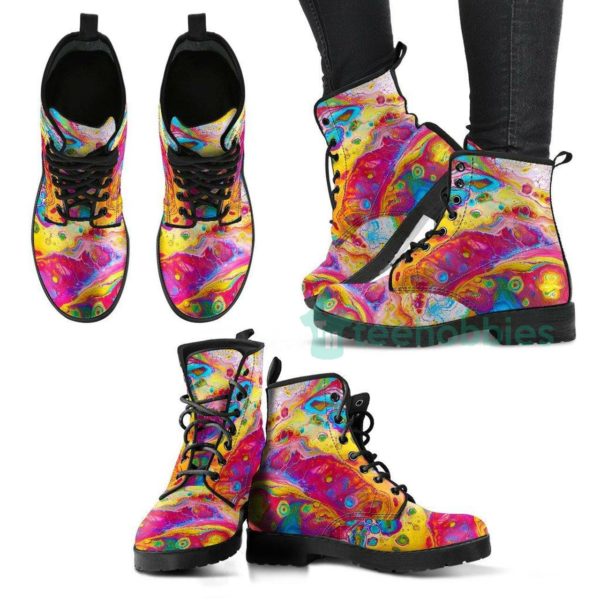 handcrafted abstract boots fashion leather boots shoes 1 qwdGh 600x600px Handcrafted Abstract Boots Fashion Leather Boots Shoes