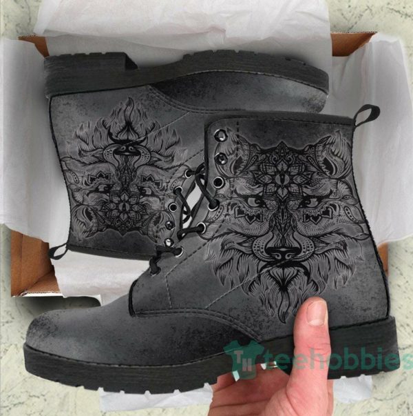 handcrafted boho wolf leather boots shoes 1 c04a8 600x603px Handcrafted Boho Wolf Leather Boots Shoes