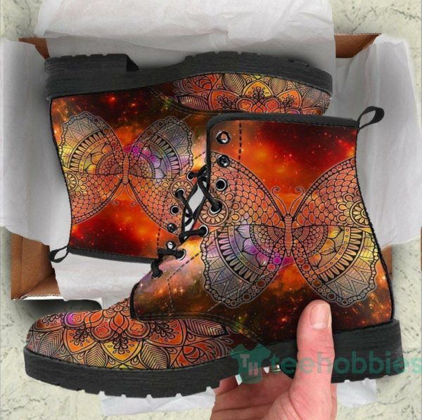 handcrafted colorful butterfly leather boots shoes 1 IOXRz 600x598px Handcrafted Colorful Butterfly Leather Boots Shoes
