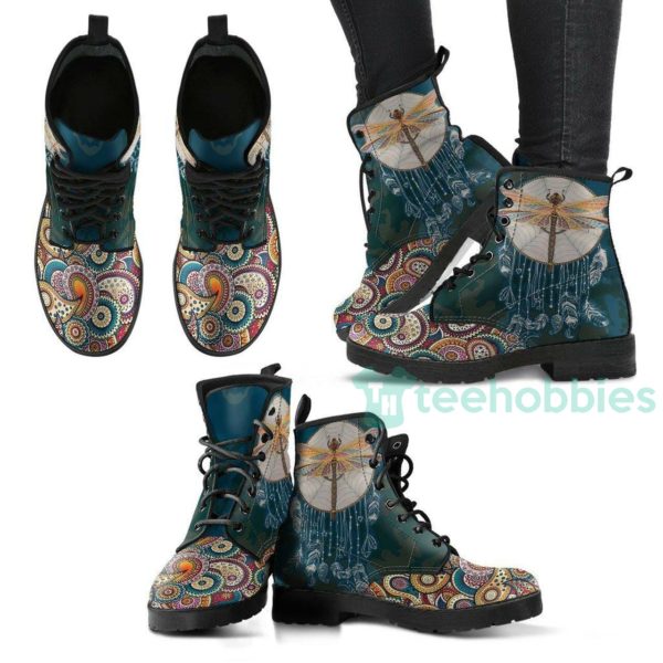 handcrafted dragonfly paisley leather boots shoes 1 PjNzZ 600x600px Handcrafted Dragonfly Paisley Leather Boots Shoes