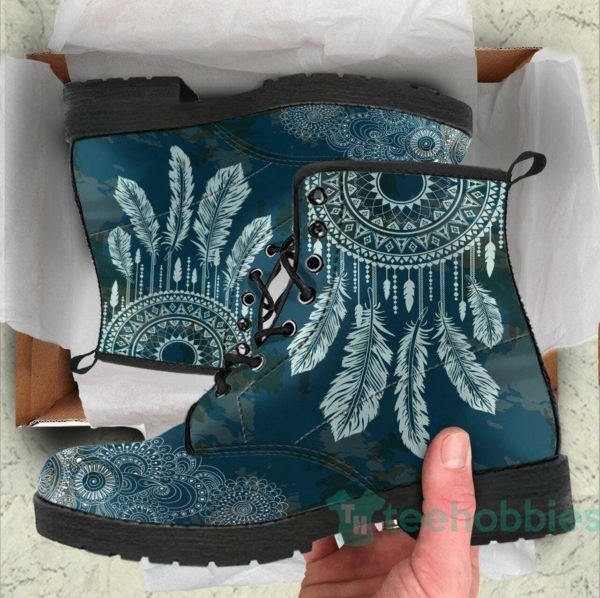 handcrafted dream catcher leather boots shoes 1 GUhlx 600x598px Handcrafted Dream Catcher Leather Boots Shoes
