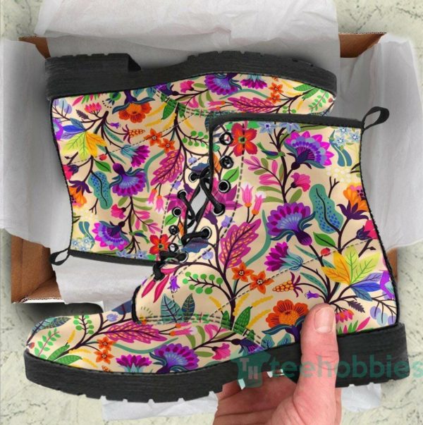 handcrafted floral flower leather boots shoes 1 wTTZ4 600x603px Handcrafted Floral Flower Leather Boots Shoes