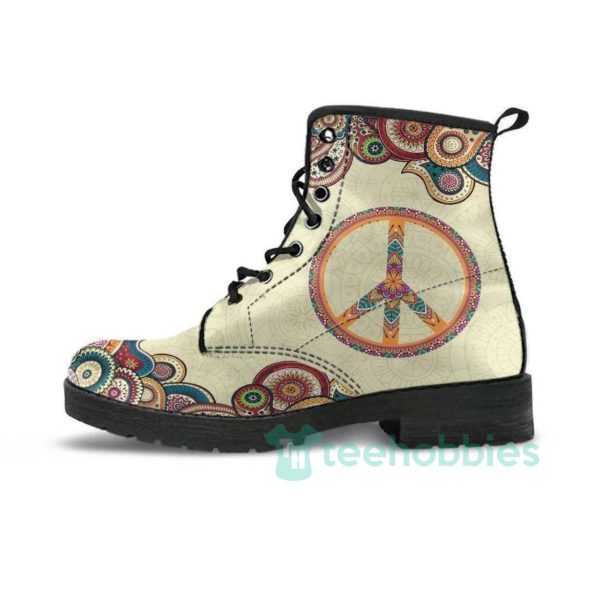 handcrafted fractal peace leather boots shoes 1 6dNrP 600x600px Handcrafted Fractal Peace Leather Boots Shoes