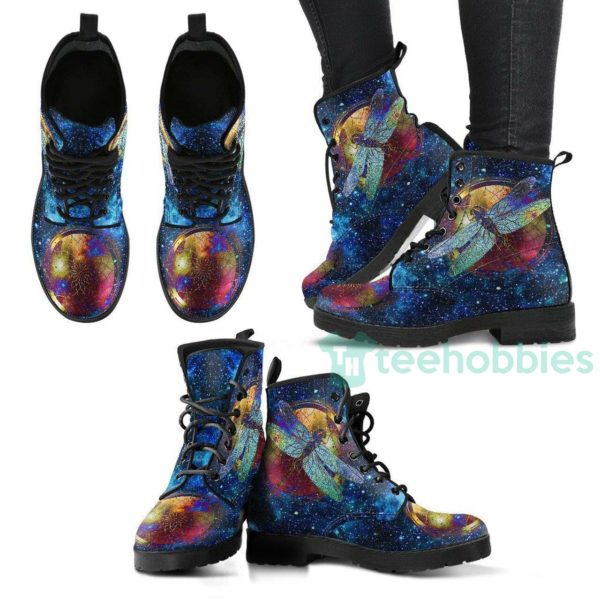 handcrafted glaxy dragonfly leather boots shoes 1 kcsB9 600x600px Handcrafted Glaxy Dragonfly Leather Boots Shoes