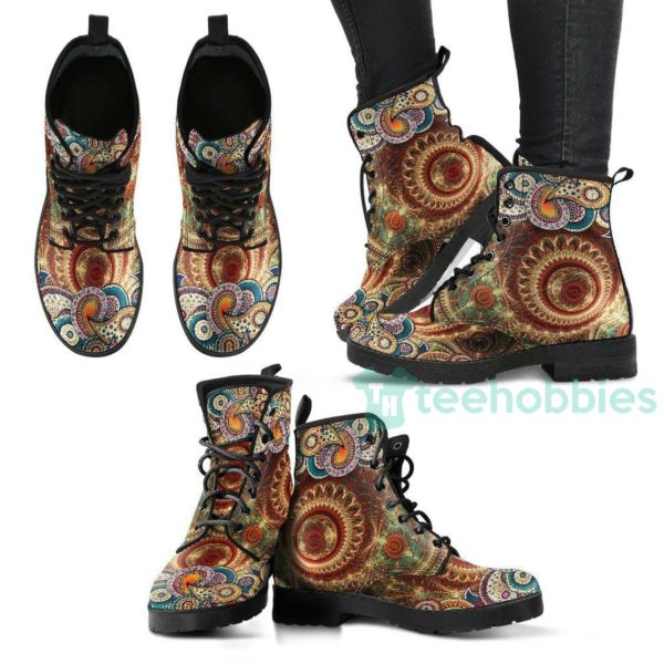 handcrafted magical paisley leather boots shoes 1 ioPTj 600x600px Handcrafted Magical Paisley Leather Boots Shoes