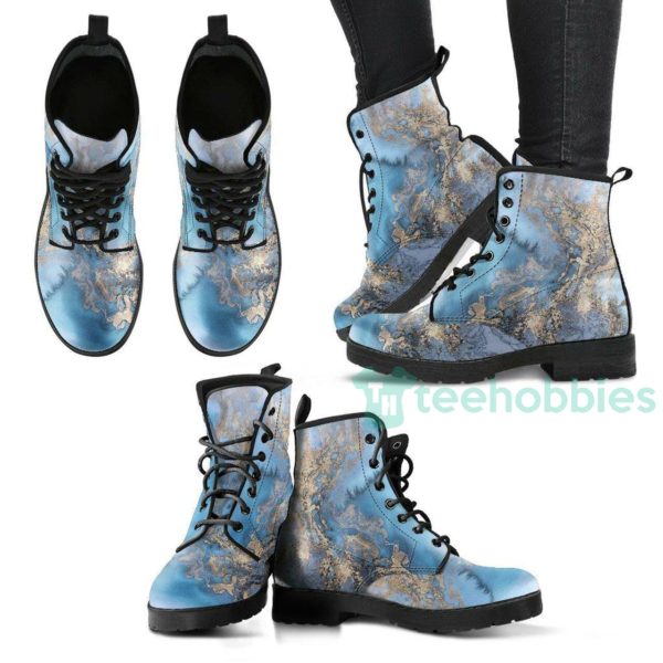 handcrafted marble style leather boots shoes 1 DMQKk 600x600px Handcrafted Marble Style Leather Boots Shoes