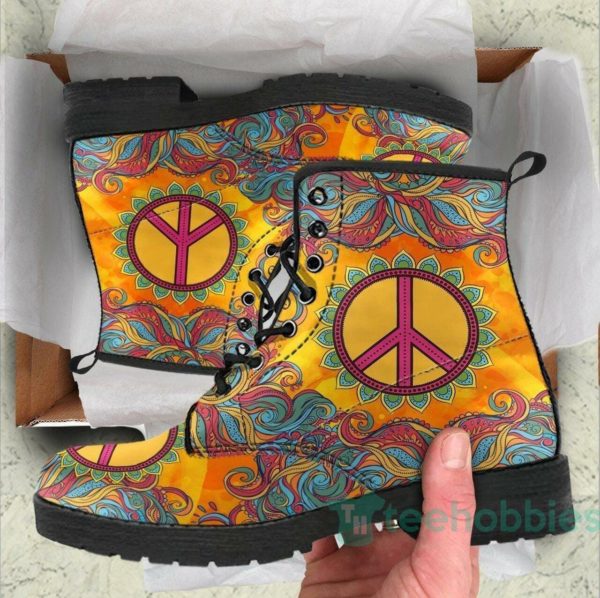 handcrafted peace and love leather boots shoes 1 EKN5V 600x598px Handcrafted Peace And Love Leather Boots Shoes