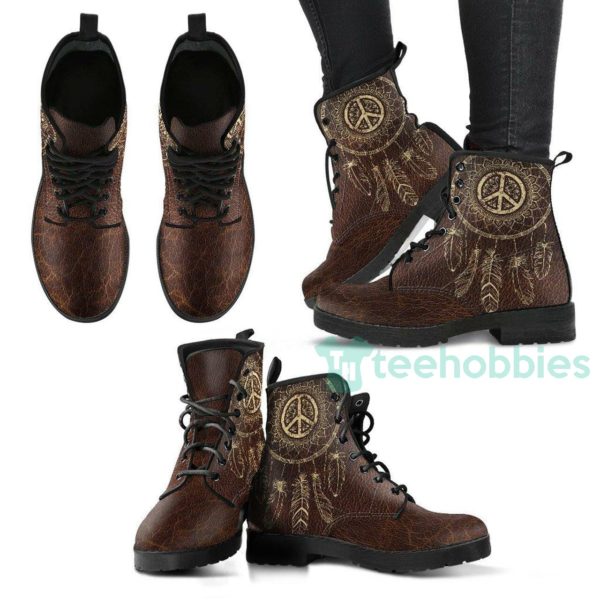 handcrafted rustic dream catcher mandala leather boots shoes 1 5bUMu 600x600px Handcrafted Rustic Dream Catcher Mandala Leather Boots Shoes
