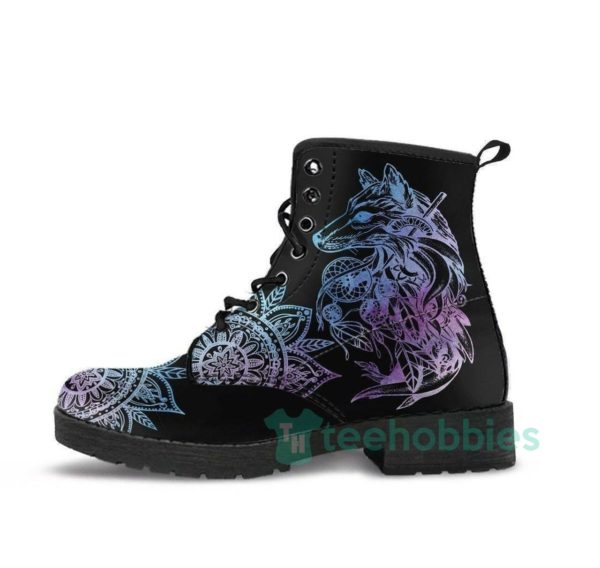 handcrafted wolf mandala leather boots shoes 1 ueYCC 600x568px Handcrafted Wolf Mandala Leather Boots Shoes
