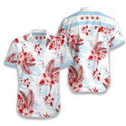 Happy Summer Chicago Proud Hawaiian Shirt - Short-Sleeve Hawaiian Shirt - White