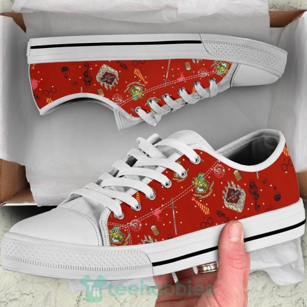 harry potter red custom symbol low top shoes 2 uhQsU 600x600px Harry Potter Red Custom Symbol Low Top Shoes