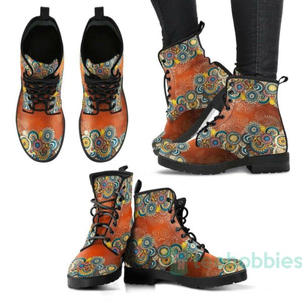 henna mandala leather boots shoes 1 HE12s 600x600px Henna Mandala Leather Boots Shoes