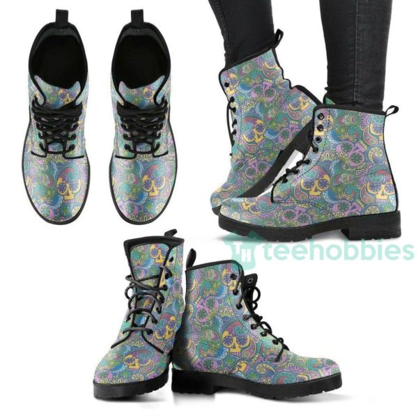 henna skull handcrafted leather boots shoes 1 bKmn8 600x600px Henna Skull Handcrafted Leather Boots Shoes