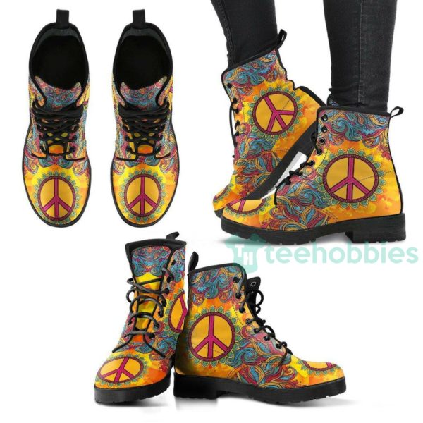 hippie peace handcrafted leather boots shoes 1 X1QOD 600x600px Hippie Peace Handcrafted Leather Boots Shoes