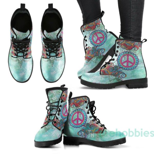 hippie peace handcrafted light blue leather boots shoes 1 bDtlb 600x600px Hippie Peace Handcrafted Light Blue Leather Boots Shoes