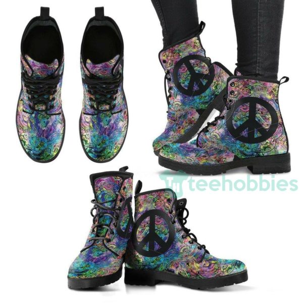 hippie peace leather boots shoes men women 1 5mFbu 600x600px Hippie Peace Leather Boots Shoes Men Women
