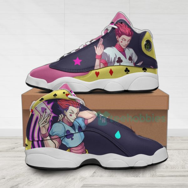 hisoka morow custom hunter anime air jordan 13 shoes 1 1uWPx 600x600px Hisoka Morow Custom Hunter Anime Air Jordan 13 Shoes