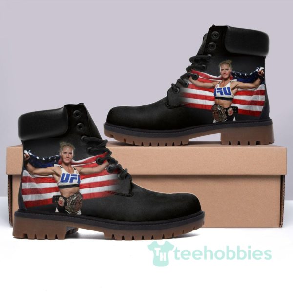 holly holm leather boots men women shoes 1 8KA7K 600x600px Holly Holm Leather Boots Men Women Shoes