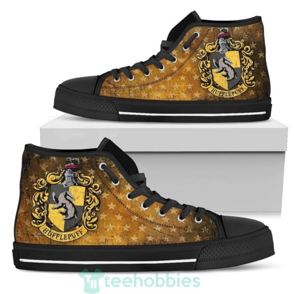 hufflepuff sneakers harry potter high top shoes fan gift 2 yXu0V 600x600px Hufflepuff Sneakers Harry Potter High Top Shoes Fan Gift