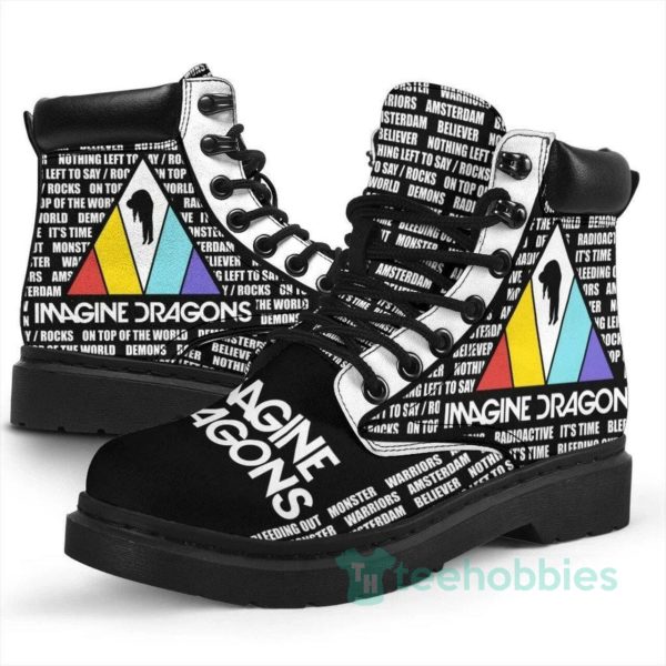 imagine dragons rock band leather boots men women shoes 1 k4BUp 600x600px Imagine Dragons Rock Band Leather Boots Men Women Shoes