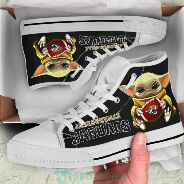 jaguars cute baby yoda high top shoes fan gift 2 xdWek 600x600px Jaguars Cute Baby Yoda High Top Shoes Fan Gift