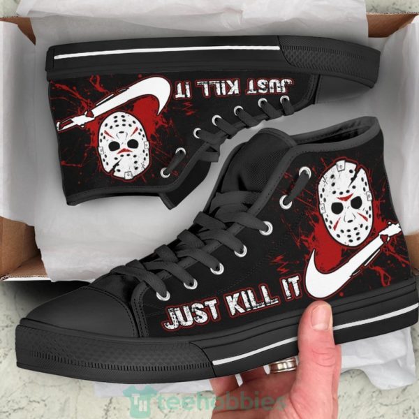 jason voorhees custom just kill it high top shoes 1 Q4iV0 600x600px Jason Voorhees Custom Just Kill It High Top Shoes
