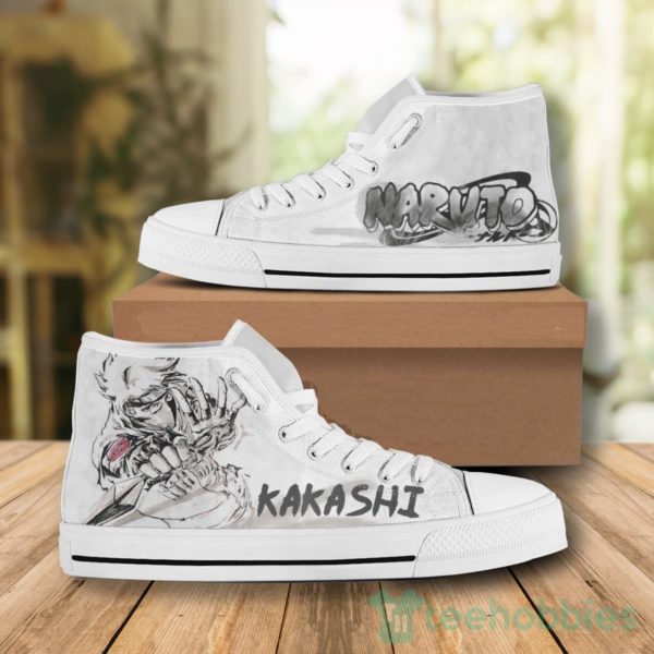 kakashi hatake naruto water color painted high top canvas shoes 1 fU2ZR 600x600px Kakashi Hatake Naruto Water Color Painted High Top Canvas Shoes