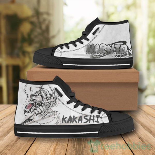 kakashi hatake naruto water color painted high top canvas shoes 2 C0bHK 600x600px Kakashi Hatake Naruto Water Color Painted High Top Canvas Shoes