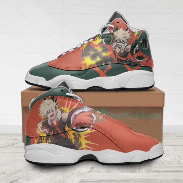 katsuki bakugou custom my hero academia anime air jordan 13 shoes 1 sub9s 600x600px Katsuki Bakugou Custom My Hero Academia Anime Air Jordan 13 Shoes